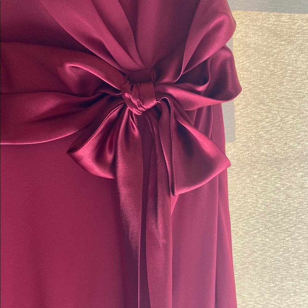 Elegant Burgundy Sleeveless Dress - Picture 3 of 8